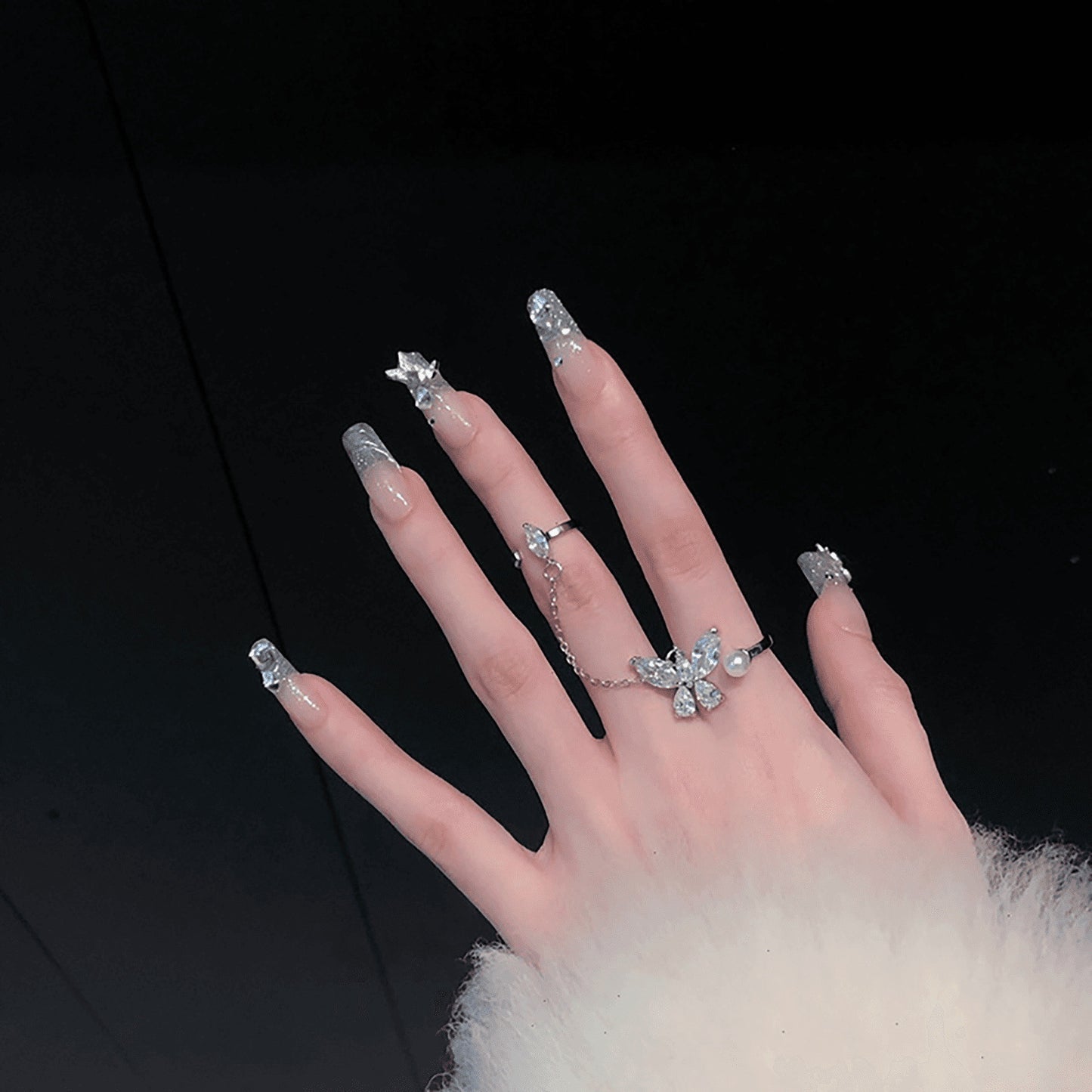 Light Luxury Butterfly Open Temperamental Minority Design Advanced Sense Ring