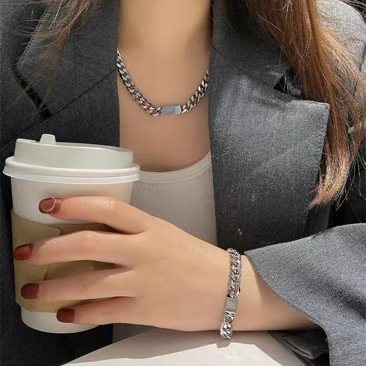 Colliers ronds et carrés, simples, tendance, cool, personnalité