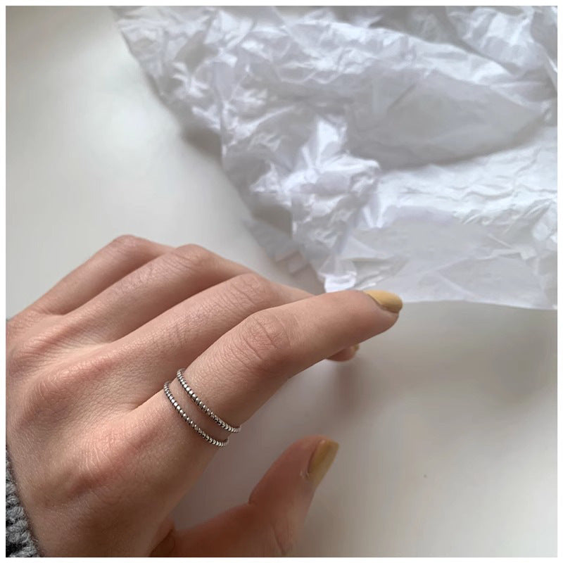 Geflochtene Retro-Ringe mit offenem Ende, leicht passende Vintage-Zeigefingerringe