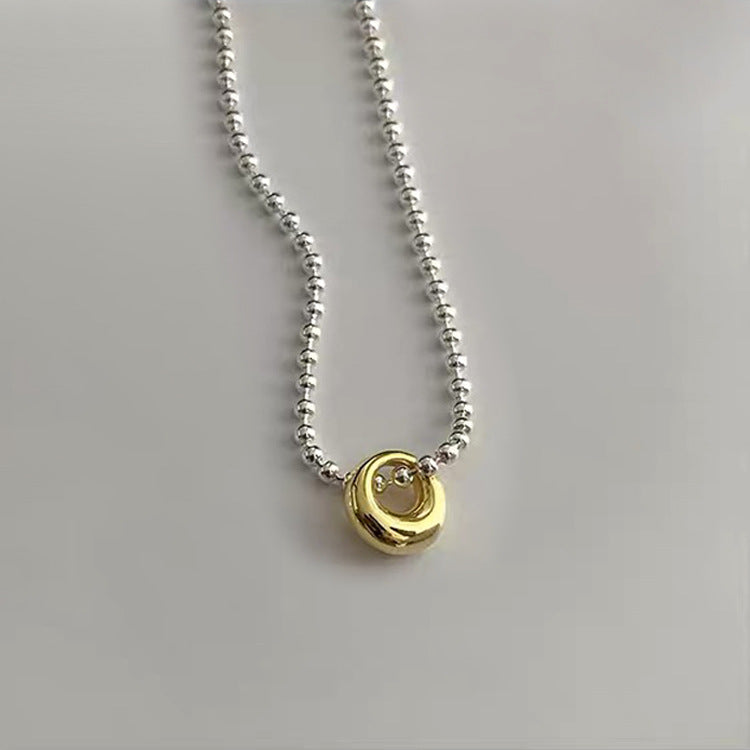 Pendentif en métal pour femmes, colliers de personnalité rétro et minimalisme
