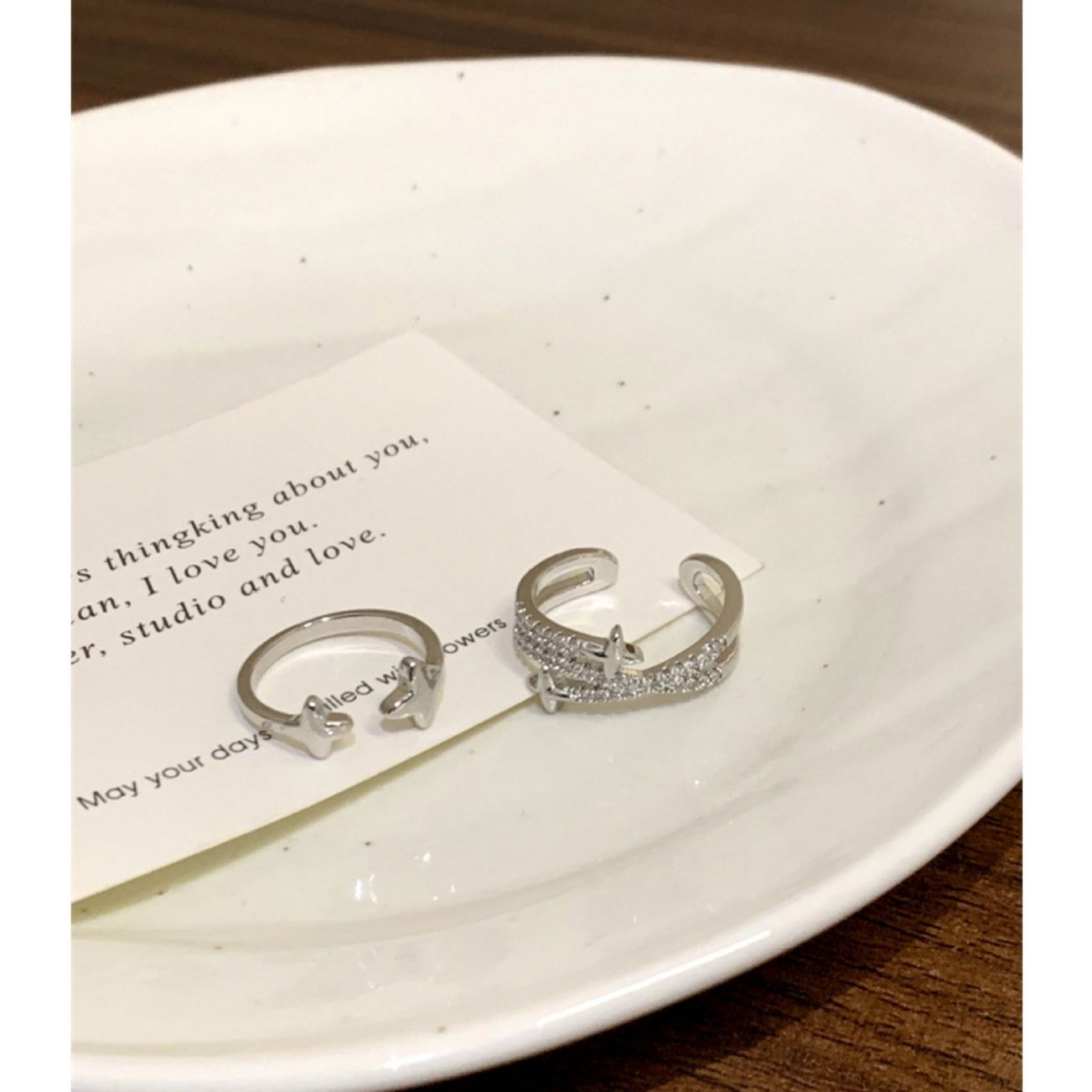 Weibliches Design, modische, personalisierte, verstellbare Ringe mit Öffnung