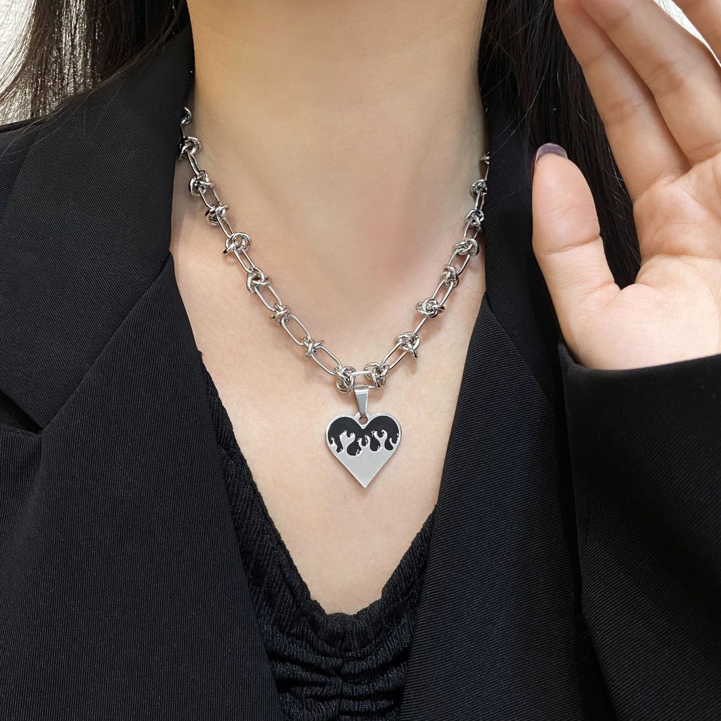 Ornament Design Couple Accessories Tide Titanium Steel Necklaces