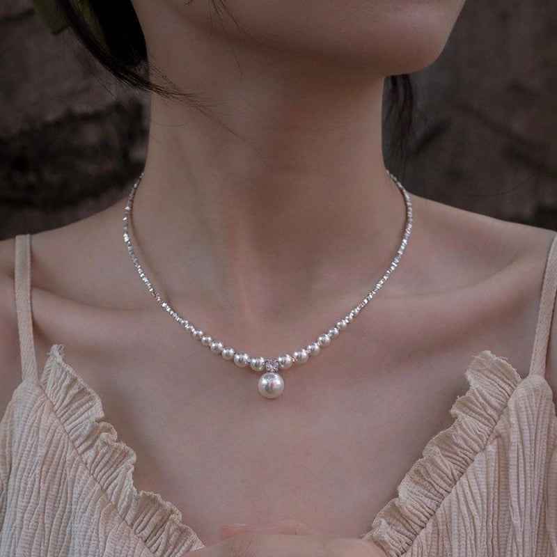 Pièces de colliers en argent français élégants de haute qualité pour femmes