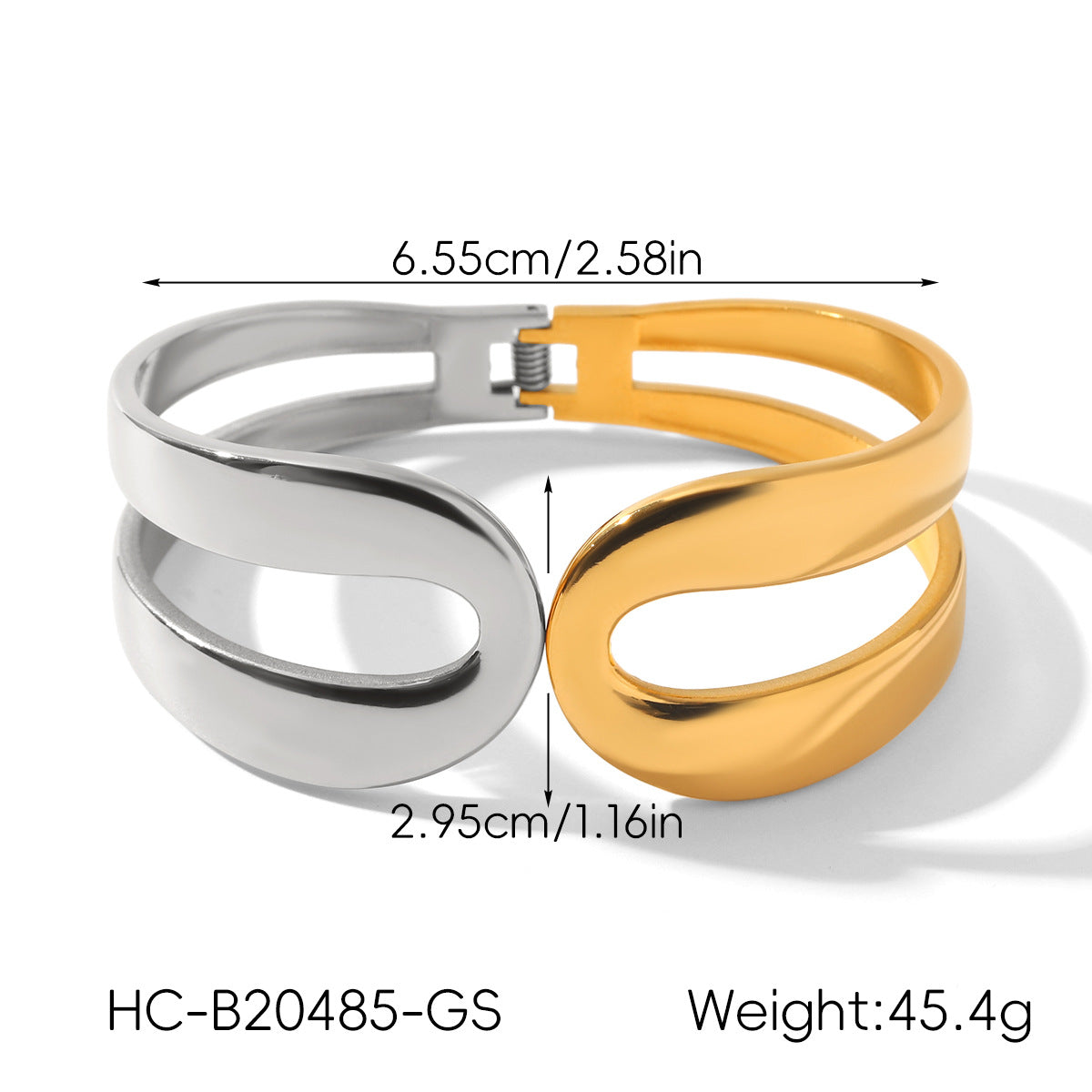 Sier Color Matching Titanium Steel Personality Simple Irregular Bracelets