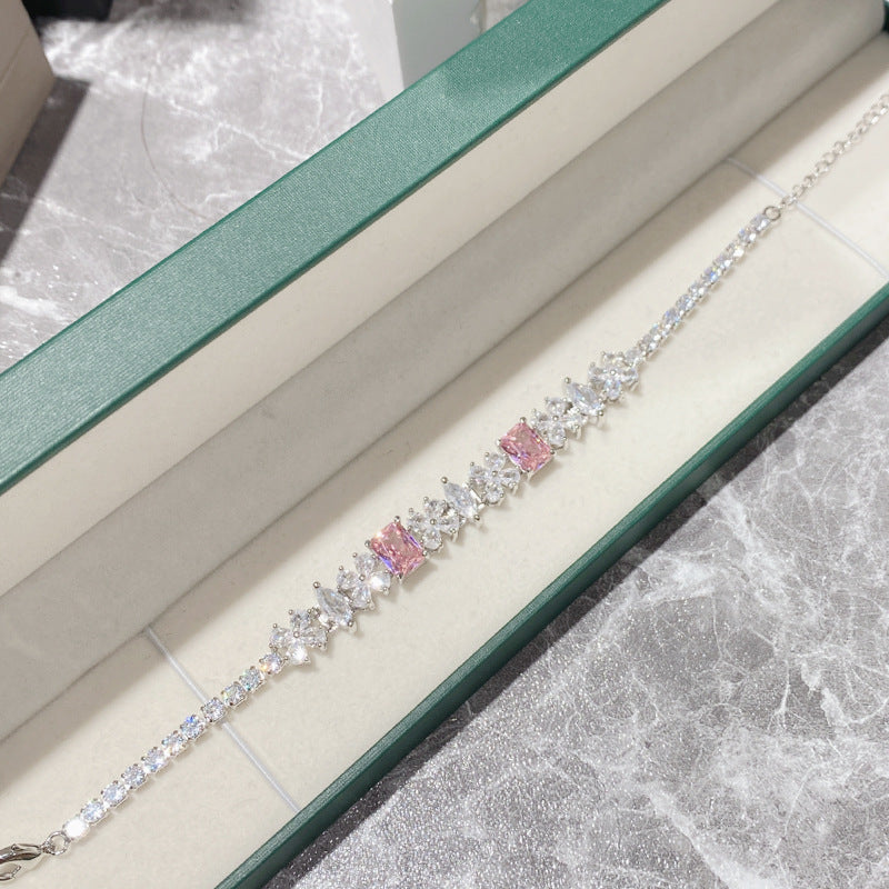 Live-Simulation rosa Temperament Flash farbige Edelsteine Armbänder
