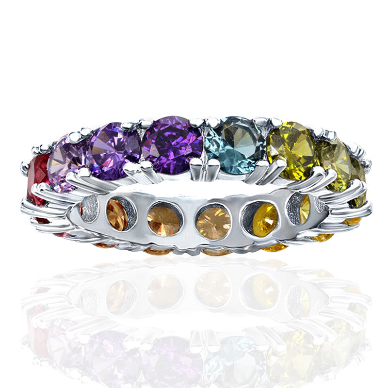Bagues élégantes en Zircon de couleur Shi pour femmes