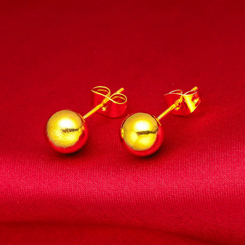 Women's Frosted Glazed Surface Ear Light Sand Earrings