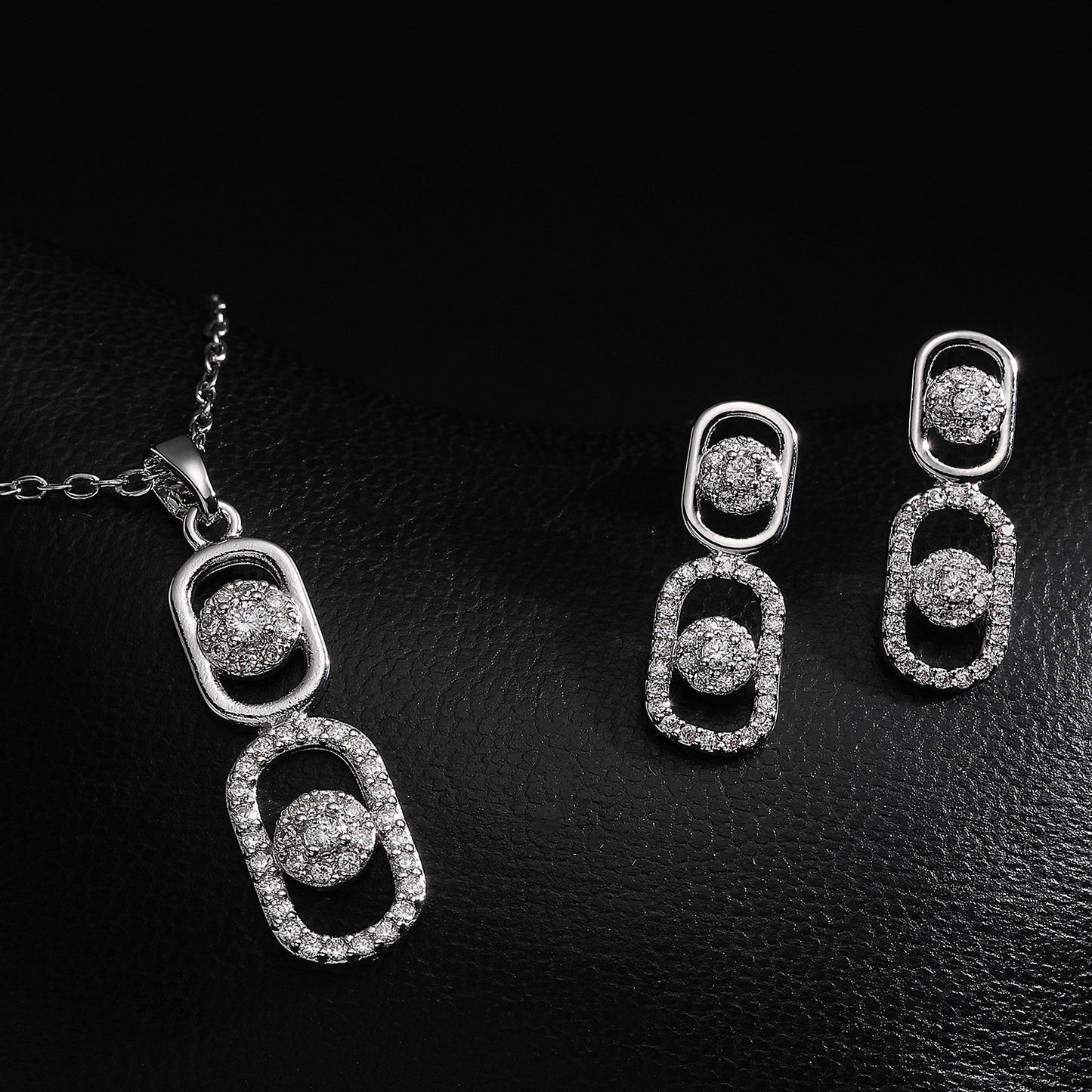 Copper Plated Gold Combination Fashion Versatile Jewelry Set
