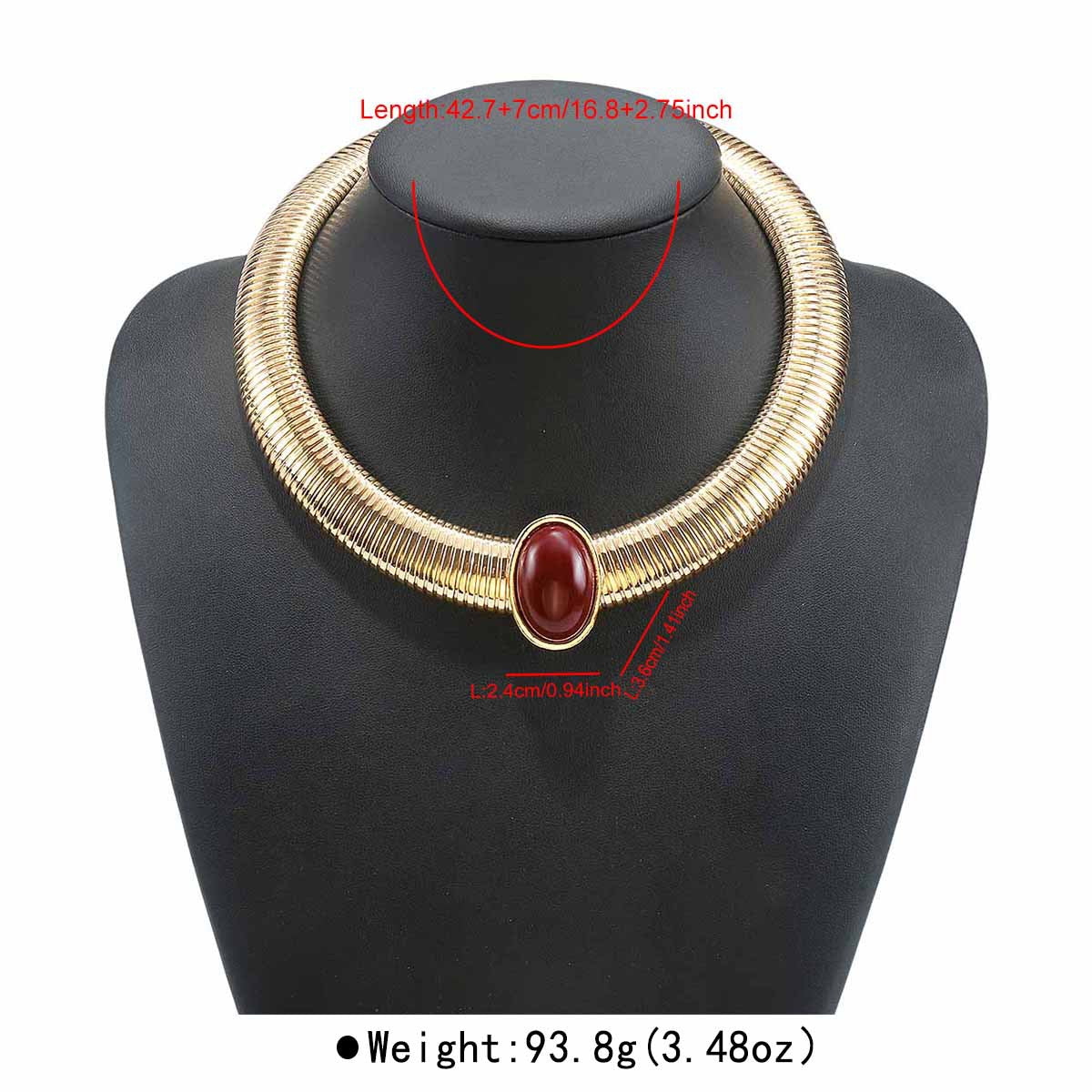 Wide Version Snake Bones Chain Collar Personality Necklace