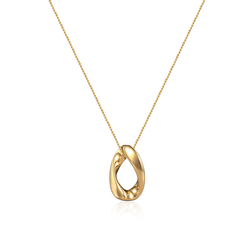 Women's Mori Style Titanium Steel Round Twist Necklaces