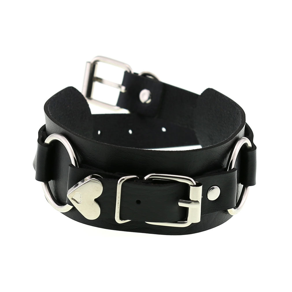 Colliers de ceinture personnalisés en cuir punk Heart Love