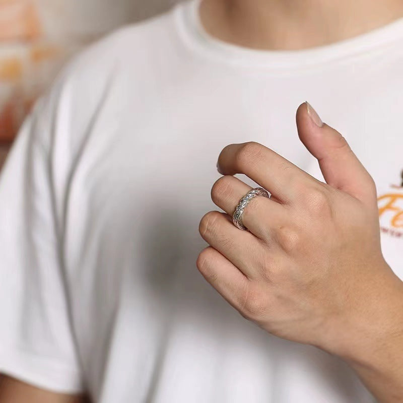 Herren Face Iti Nischen-Retro-personalisierte Öffnungsmode-Ringe
