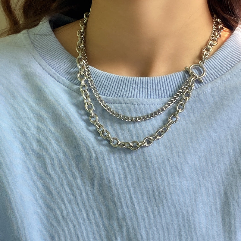 Simple Metal Chain Trendy Street Cold Necklaces