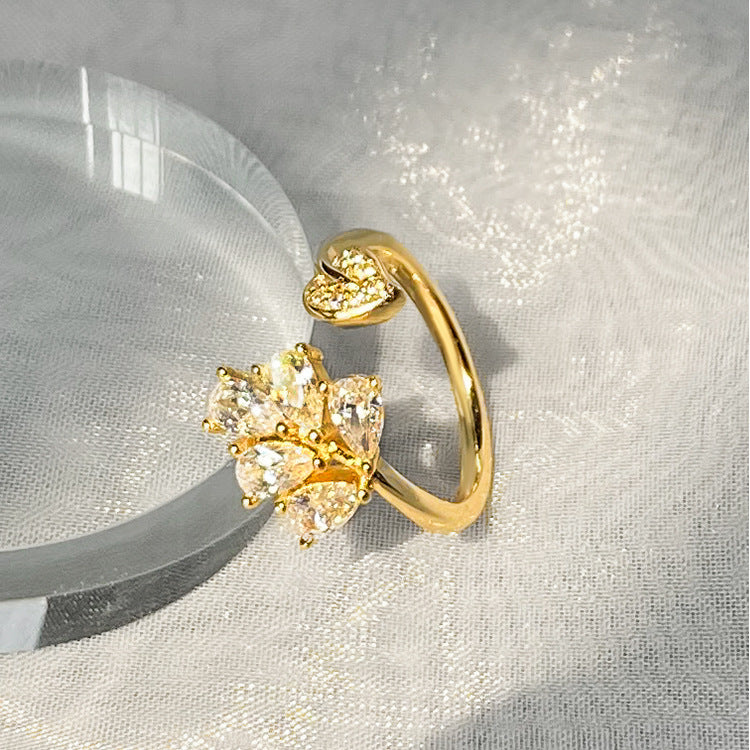 Aloofness Style Open Female Simple Personality Rings