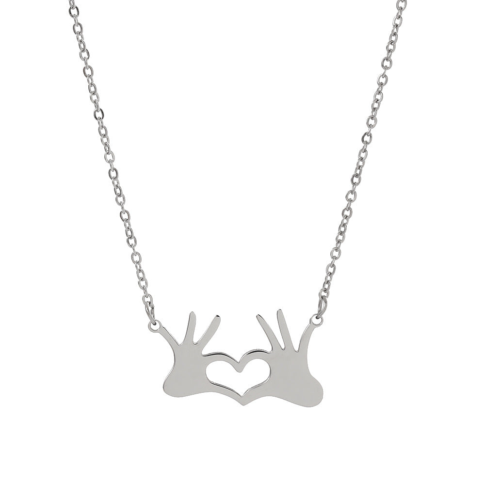Pendentif en acier inoxydable titane plaqué or colliers mère