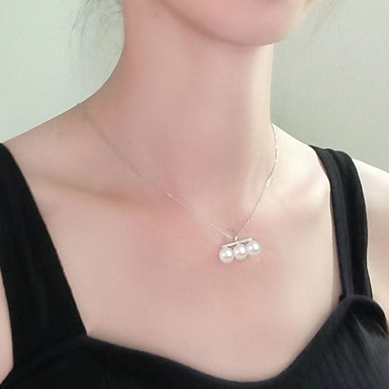 Colliers d'équilibre d'accessoires simples de perle d'eau douce de mode