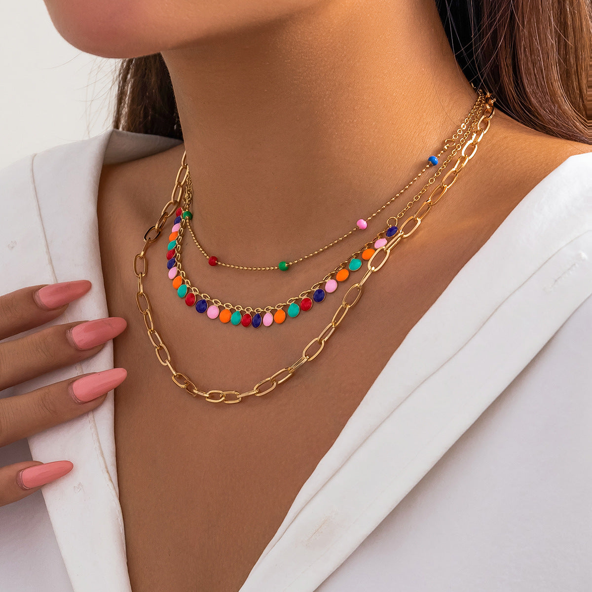 Oil Butterfly Eye Clavicle Chain Female Niche Necklaces