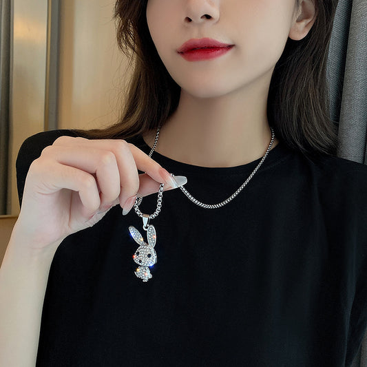 Women's Accessories Long Pendant Titanium Steel Trendy Hip Hop Sweater Necklaces