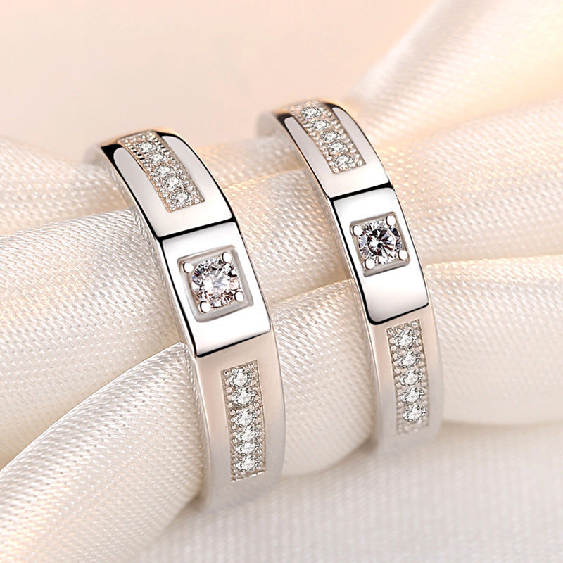 Women's & Men's & Trendy Sier And Word Gang Drill Rings