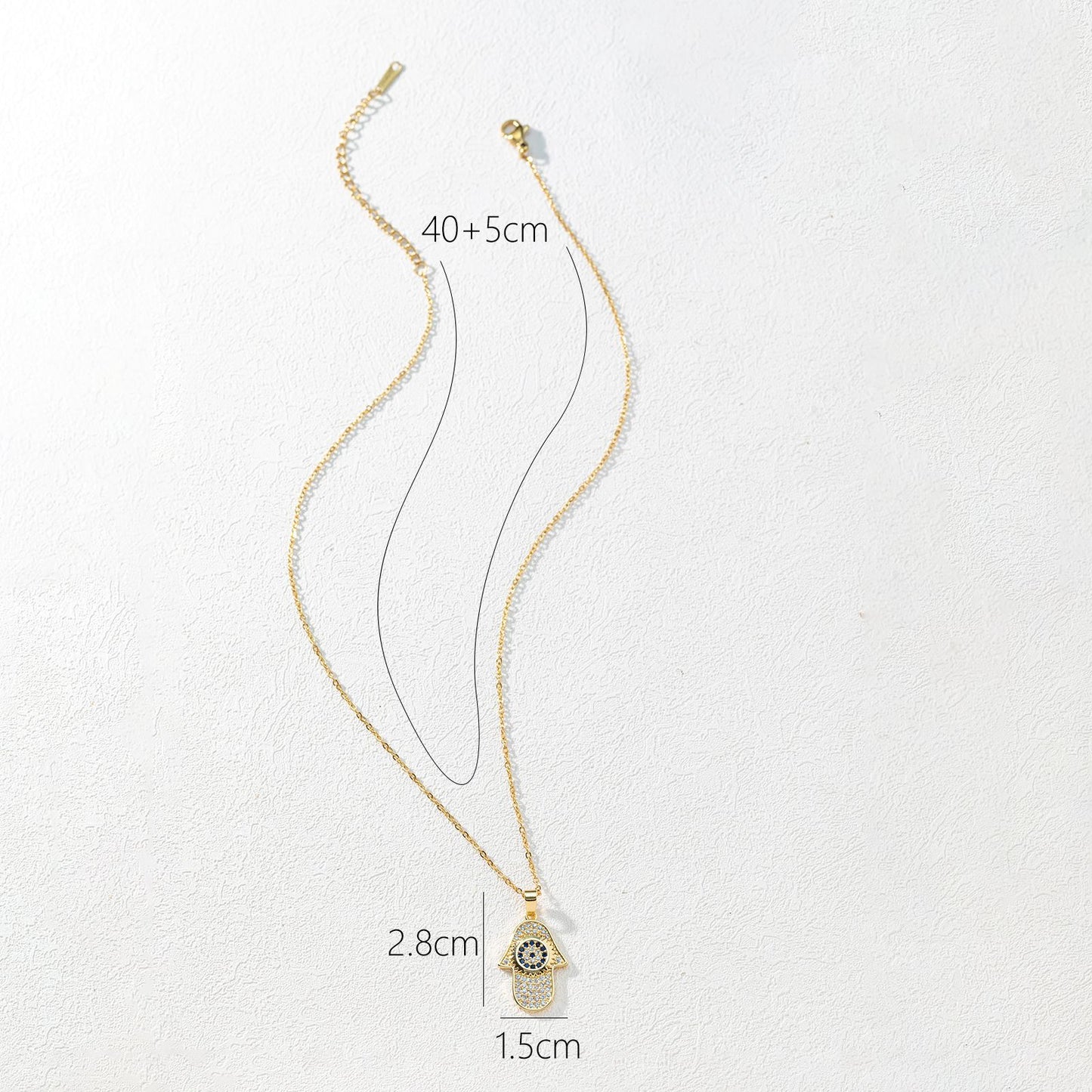 Devil's Eye Palm Pendant Electroplated Real Necklaces