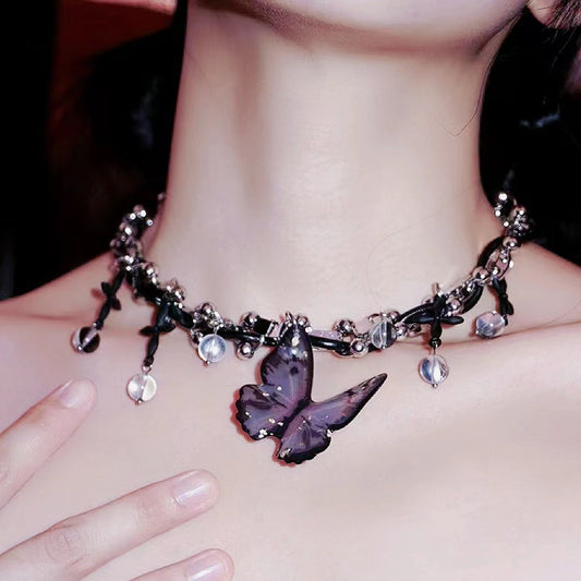 Butterfly Subculture Collar Female All Match Necklaces