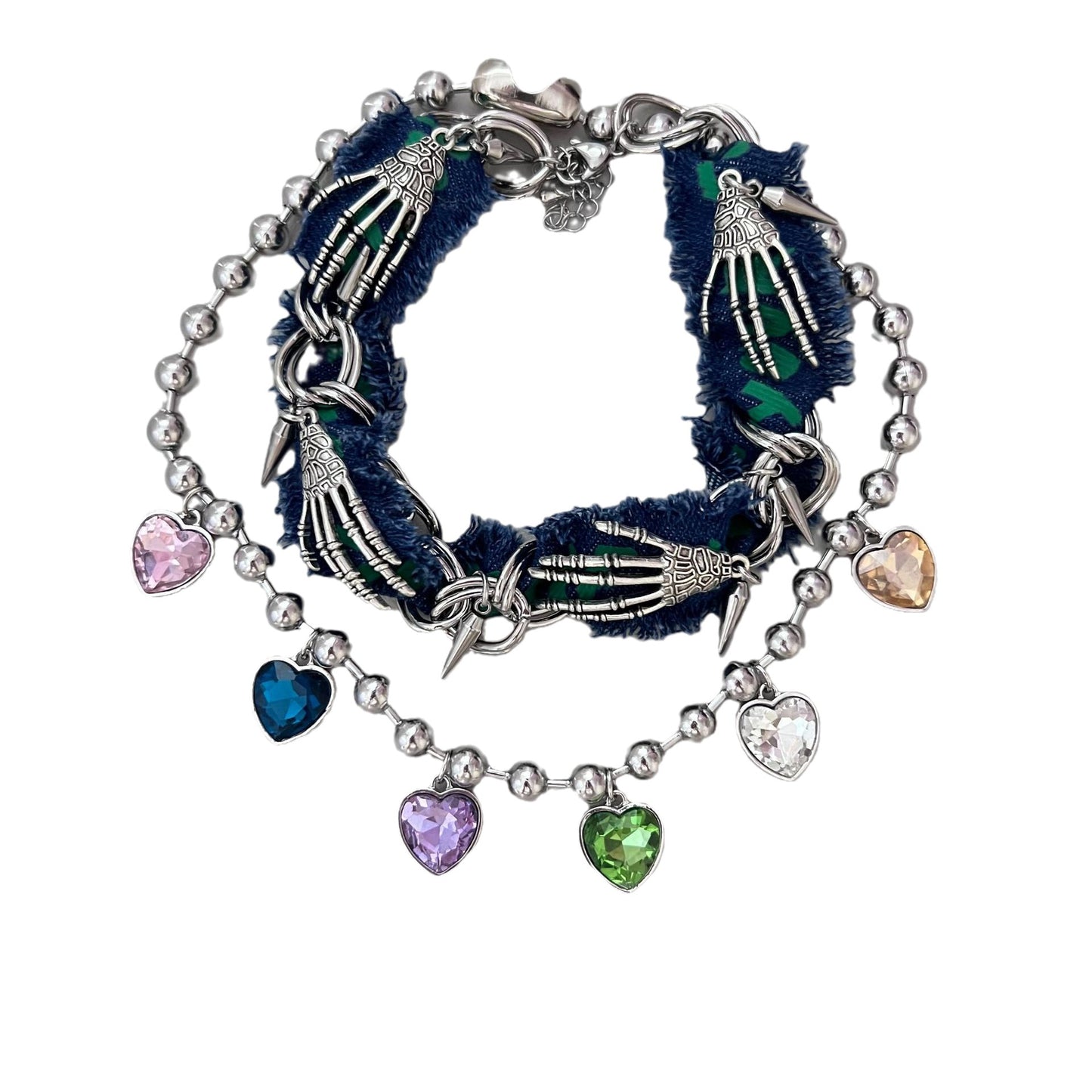 Niche de chaîne à griffes faite à la main, colliers de Cowboy fait à la main