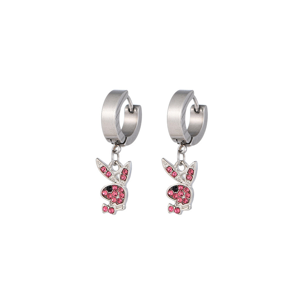 And Cute Alloy Diamond Ear Clip Earrings