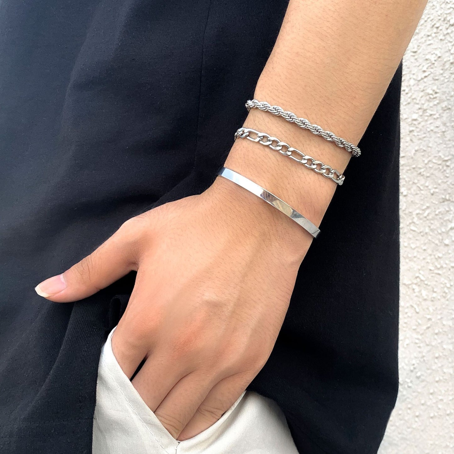 Herren-Klammer-Spitzen-Anzug-Choker-Hanf-Blumen-Armbänder