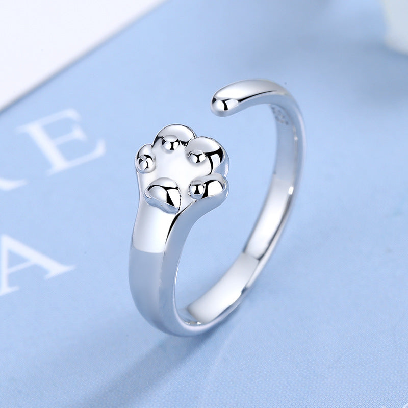 Cat Female Cute Claw Opening Adjustable Rings