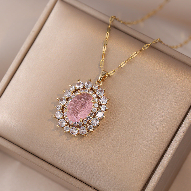 Women's High-grade Color Zircon Light Luxury Temperament Necklaces