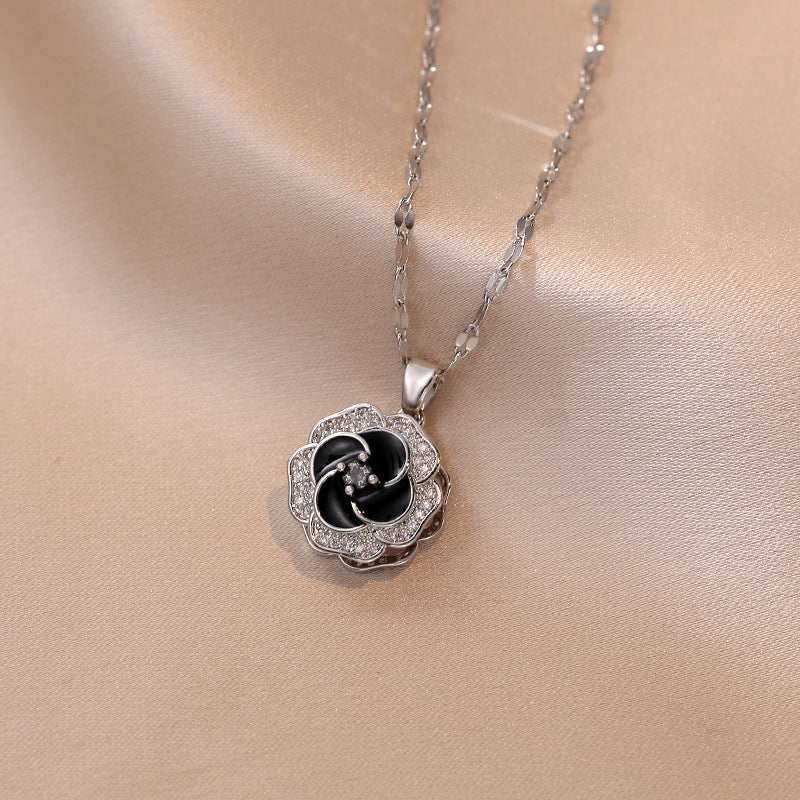 Women's Rotating Special Interest Light Luxury Design Pendant Elegant Necklaces