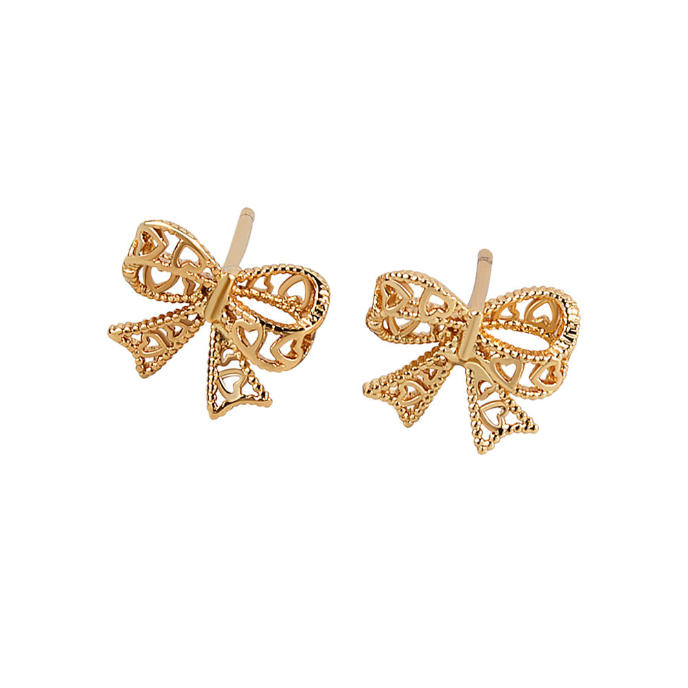 Women's Hollow Bow Cute And Compact Sweet Earrings