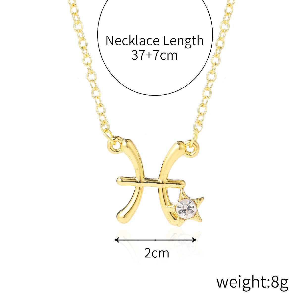 Style Simple Accessories Design Zircon Constellation Necklaces