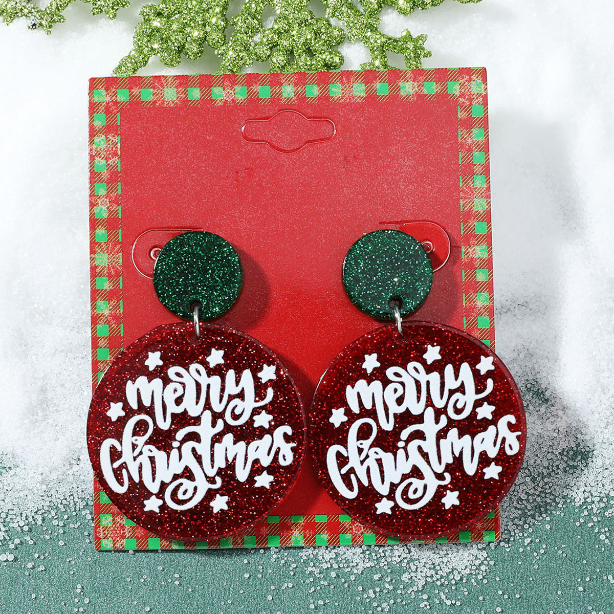 Cute Fashion Alloy Dripping Elk Snowflake Ear Earrings