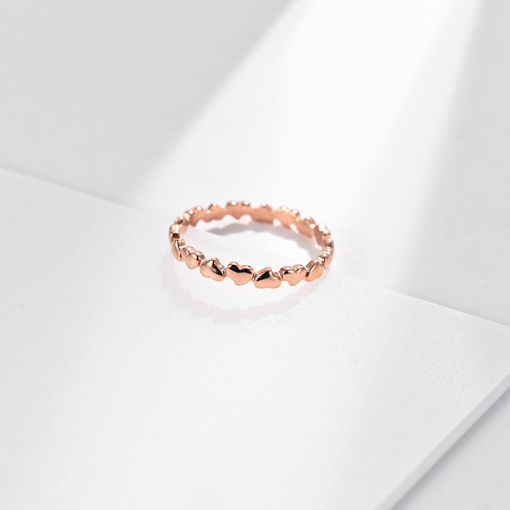 Stapelbare Edelstahlringe für Damen aus Titanstahl „Little Finger“.