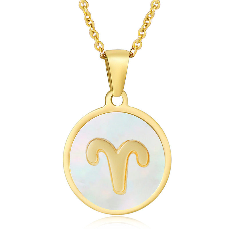 Shell Twee Constellations Stainless Constellation Pendant Necklaces