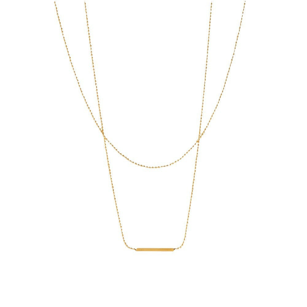 Women's Wind Classic Stick Stainless Steel Gold Necklaces