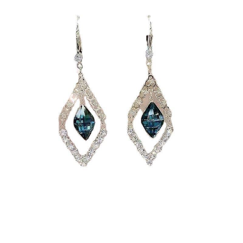 Women's Rhombus Long Geometric For Classy And Earrings