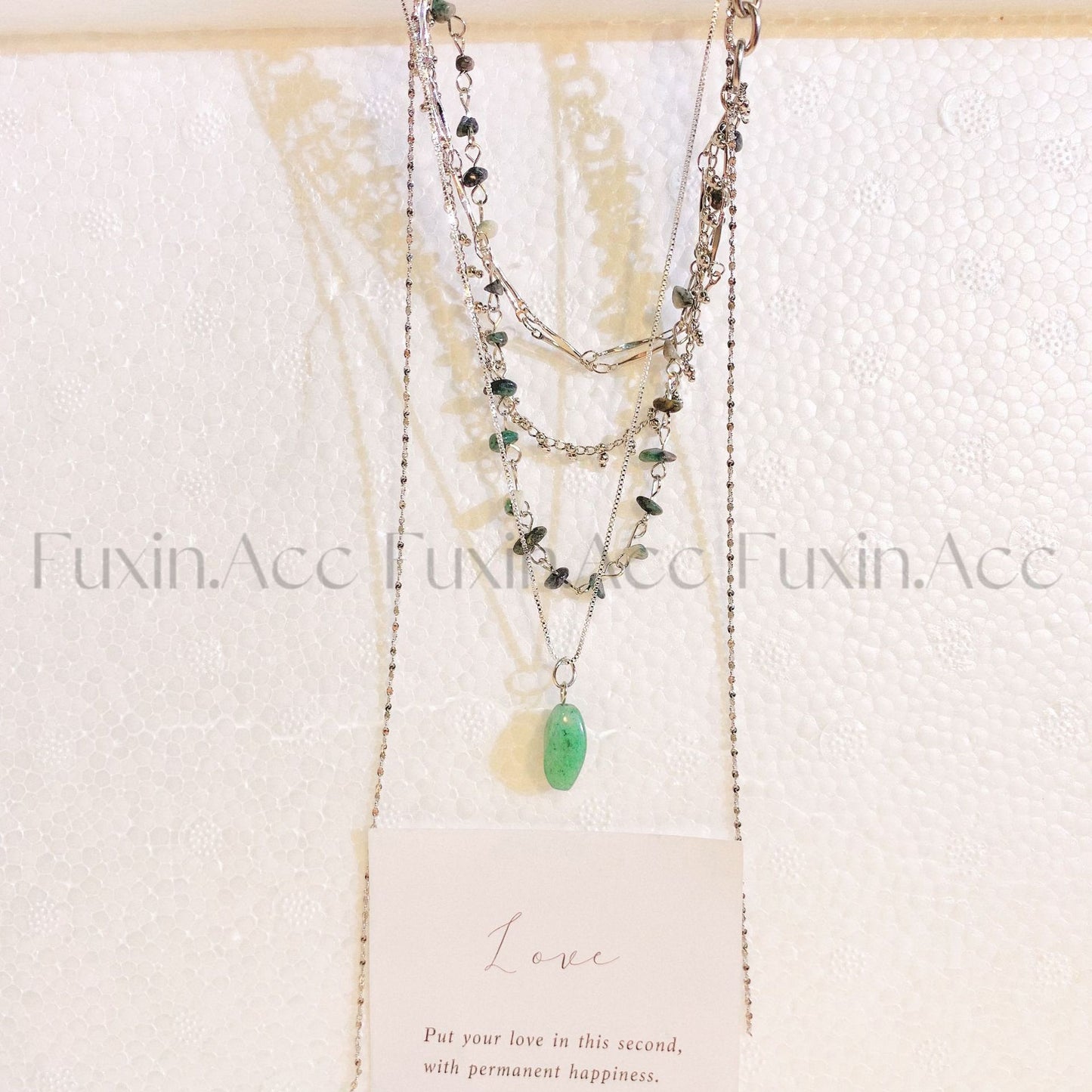 Fu Tassel Tophus Emerald Pendant Clavicle Chain Design Necklaces