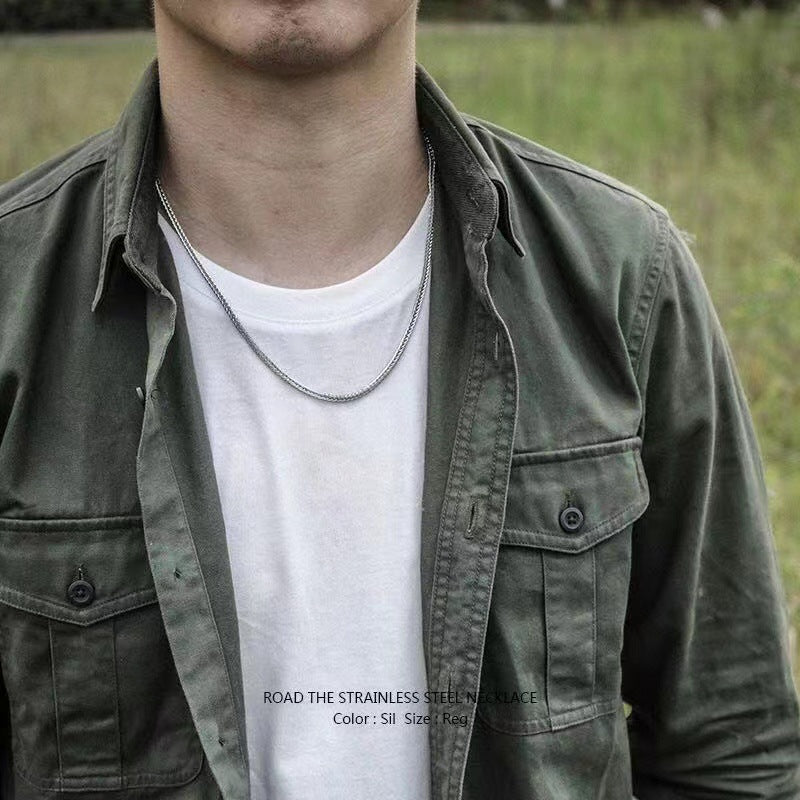Men's Unique Snake Head Chain Trend Solid Fashion Bones Necklaces