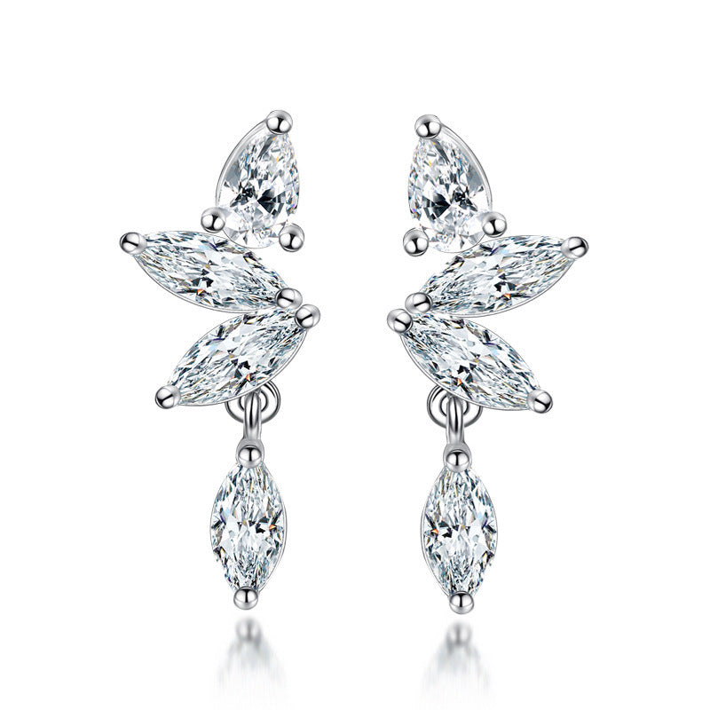 Women's Style Ear Ice Crystal Horse Eye Zircon Stylish Earrings