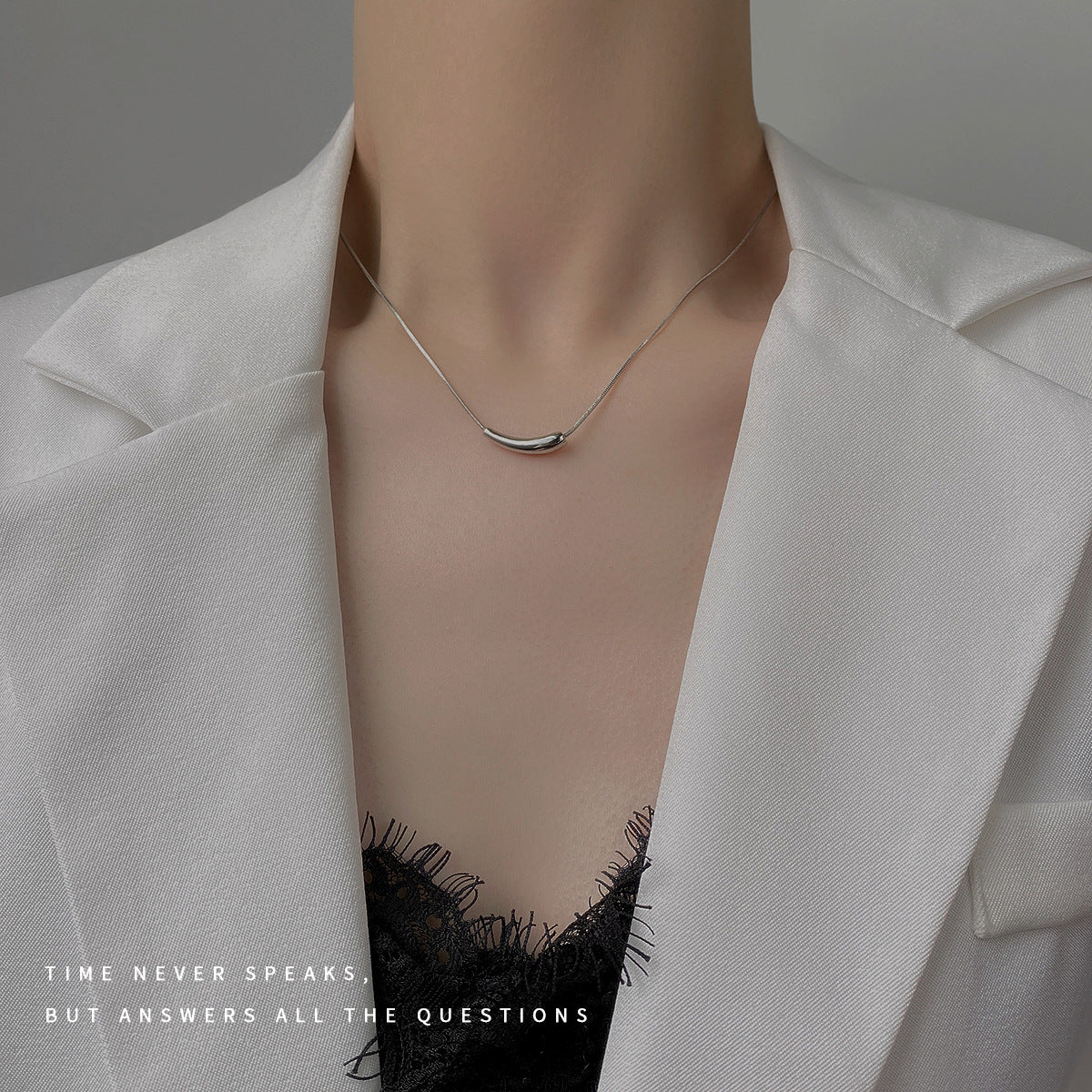 Colliers goutte d'eau de style coréen pour femmes, conception de niche