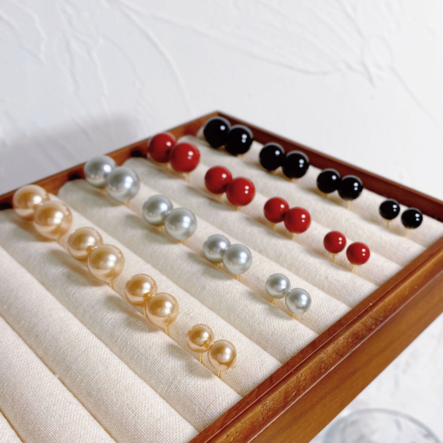 Retro Simple Color Perfect Circle Pearl Sier Earrings