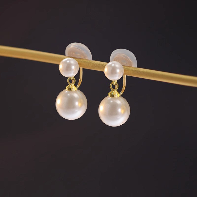 Imitation Pearl Female Light Luxury Minority Design Advanced Sense No Rings