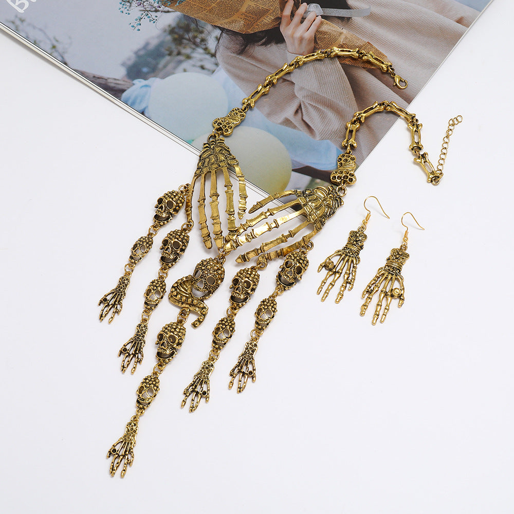 Halloween Claw Clavicle Chain Retro Exaggerated Necklaces