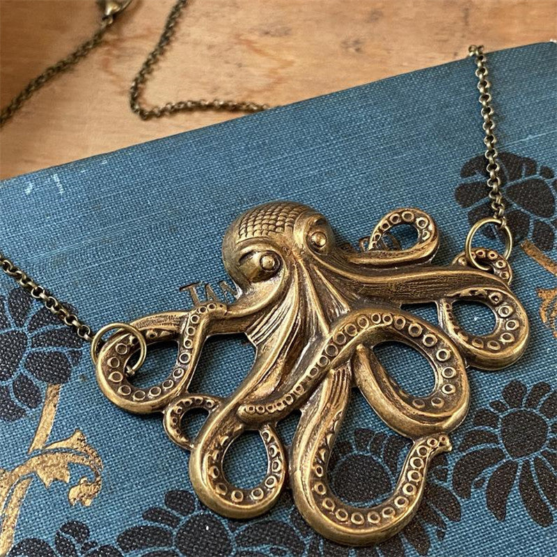Hipster Pirate Octopus Snake Alloy Pendant Retro Necklaces