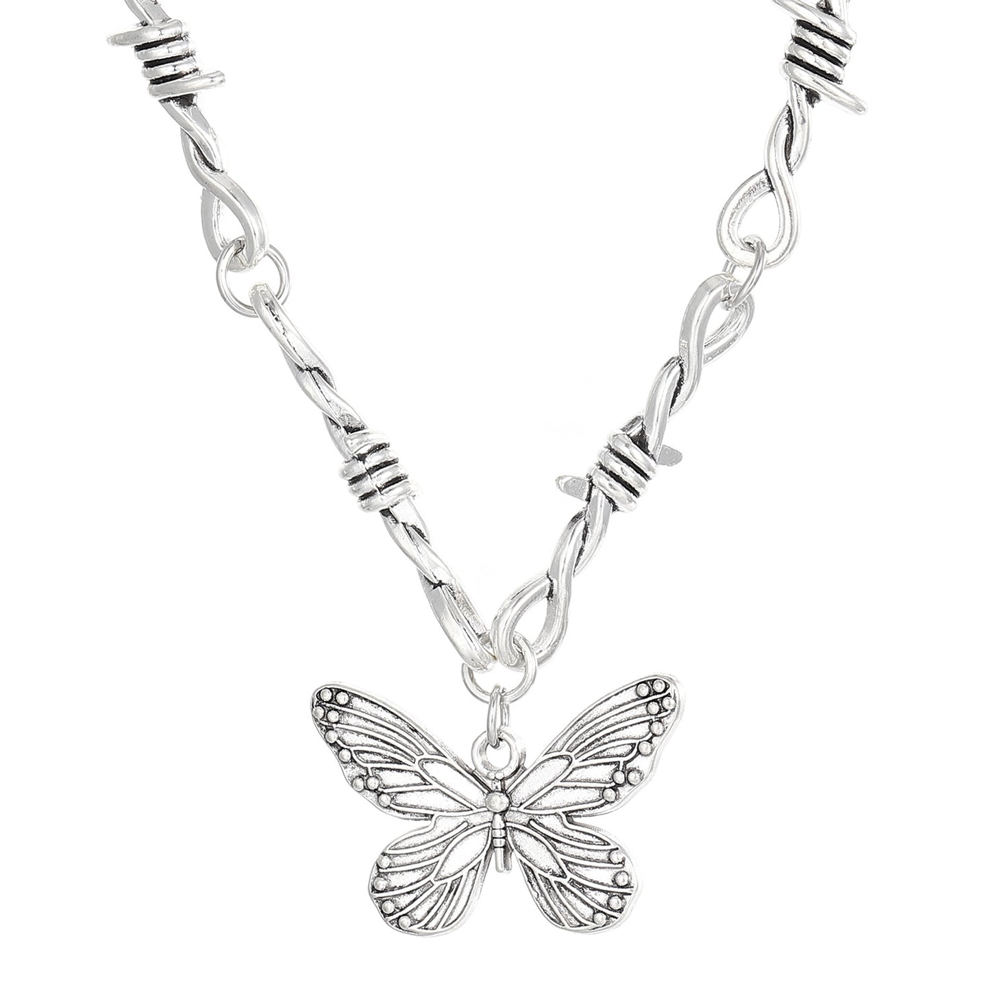 Women's & Men's & Heart-shaped Thorn Hip Hop Punk Trendy Barbed Dark Necklaces