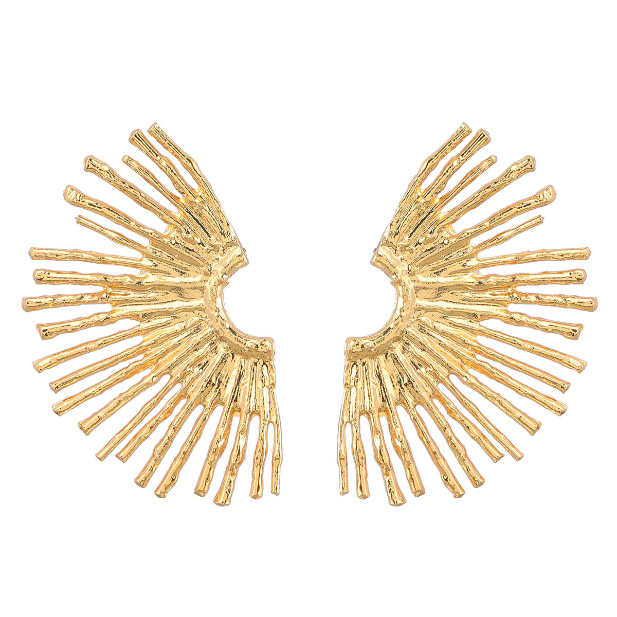 Alloy Half Sunflower Female Trend Party Earrings