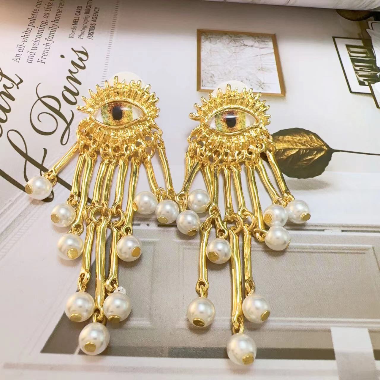 Women's Tassel Pearl For Design Retro Style Earrings