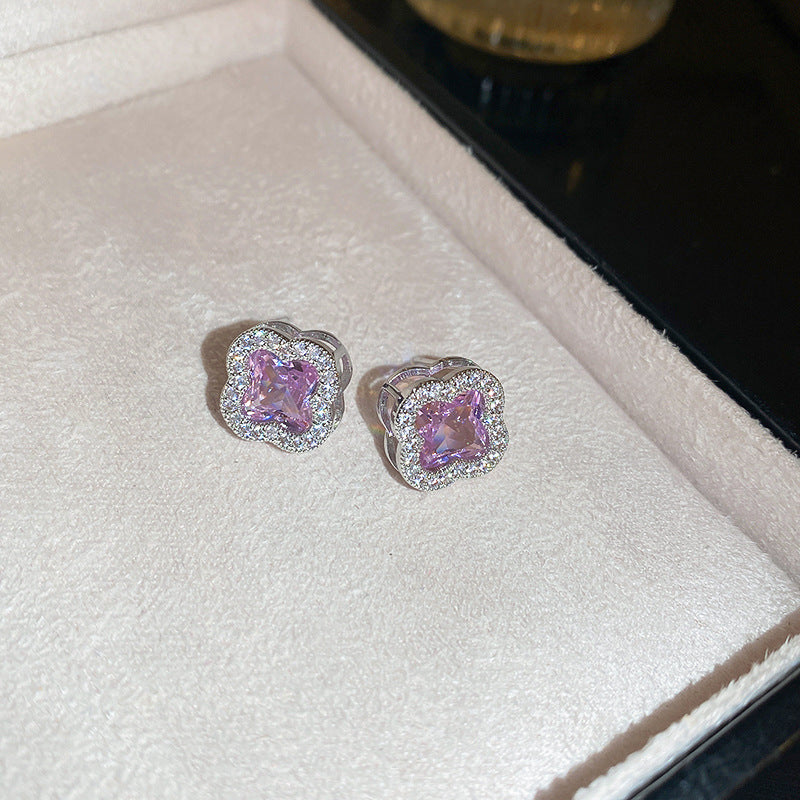 Women's Zircon Flower Affordable Luxury Fashion Minority Earrings